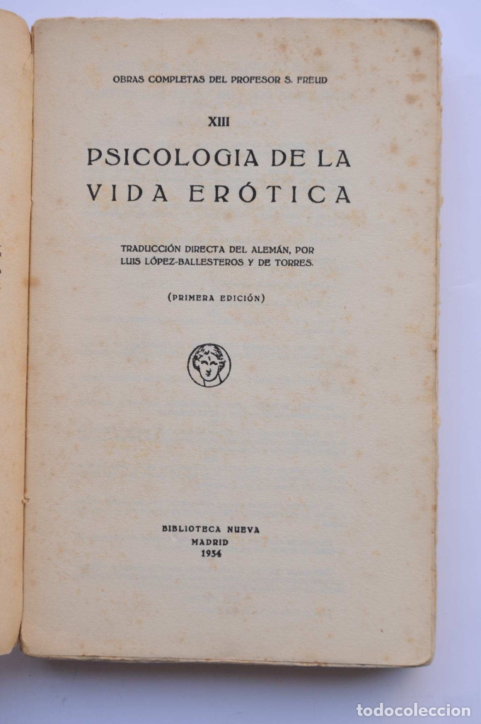 Libros: Psicolog&iacute;a de la vida er&oacute;tica - FREUD, Sigmund - Foto 3
