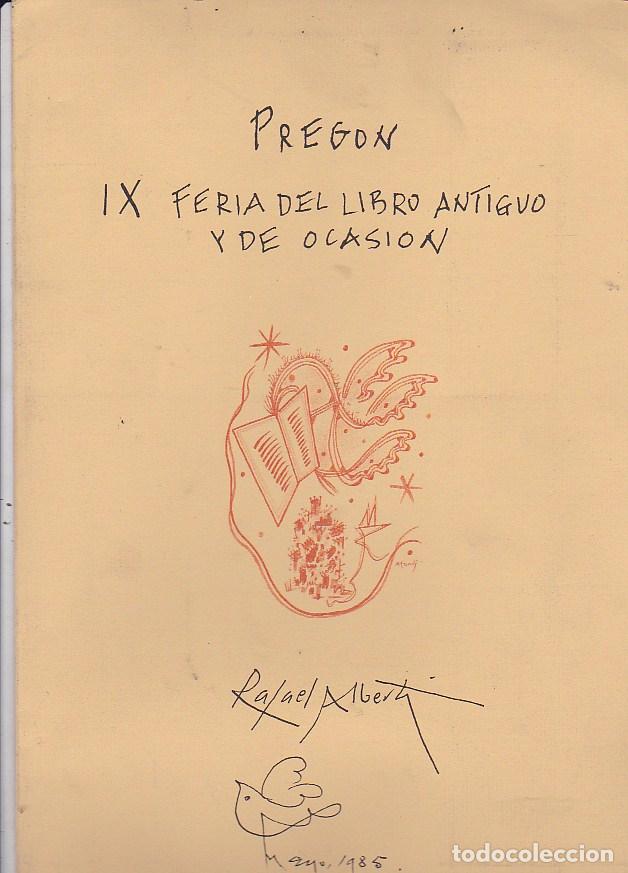 Libros: IX Feria del libro antiguo y de ocasi&oacute;n - ALBERTI, Rafael - Foto 1