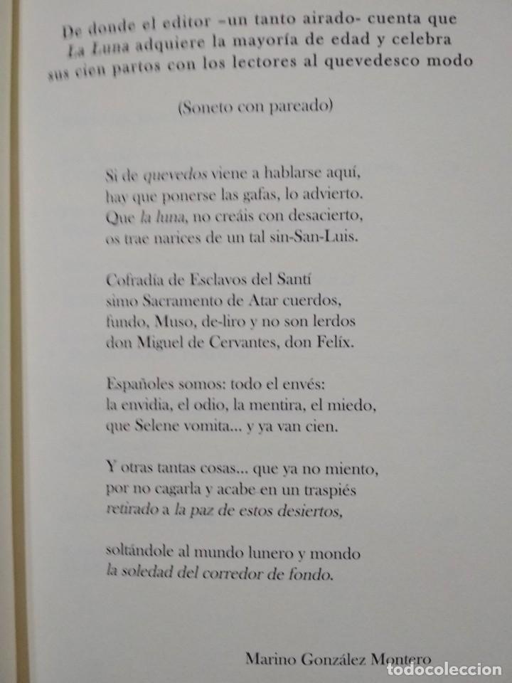 Libros: QUEVEDO. LA LUNA DE M&Eacute;RIDA. N&Uacute;MERO VEINTID&Oacute;S. DE LA LUNA LIBROS. - Foto 2