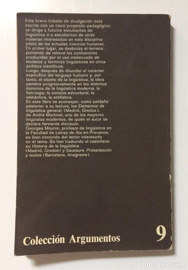 Libros: CLAVES PARA LA LING&Uuml;&Iacute;STICA. GEORGES MOUNIN. - Foto 6