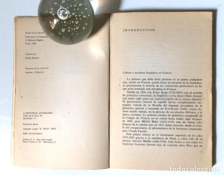Libros: CLAVES PARA LA LING&Uuml;&Iacute;STICA. GEORGES MOUNIN. - Foto 3