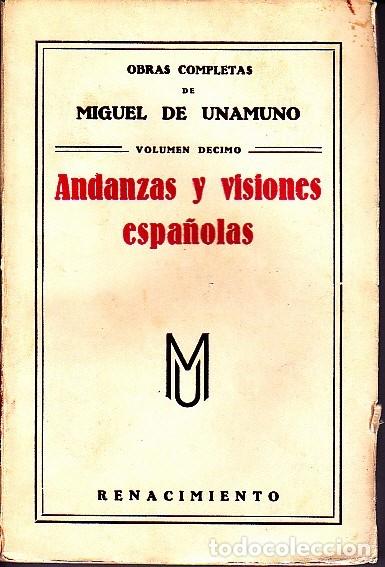 Libros: ANDANZAS Y VISIONES ESPA&Ntilde;OLAS. - UNAMUNO, Mguel de. - Foto 1