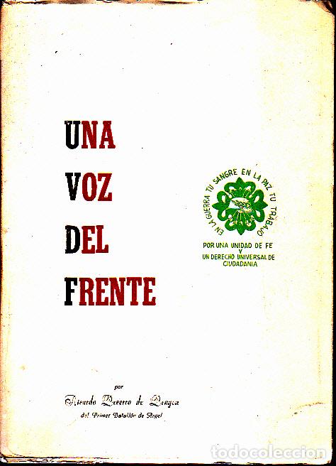Libros: UNA VOZ DEL FRENTE. - BECERRO DE BENGOA, Ricardo. - Foto 1