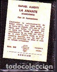 Libros: LA AMANTE (CANCIONES). - ALBERTI, Rafael. - Foto 1