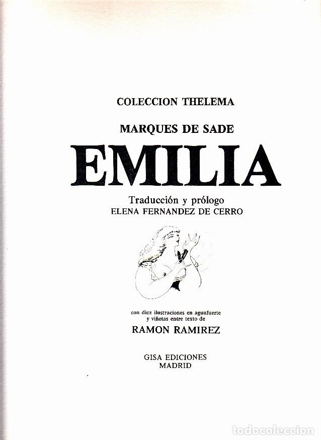 Libros: EMILIA. - SADE, Marqu&eacute;s de. - Foto 1