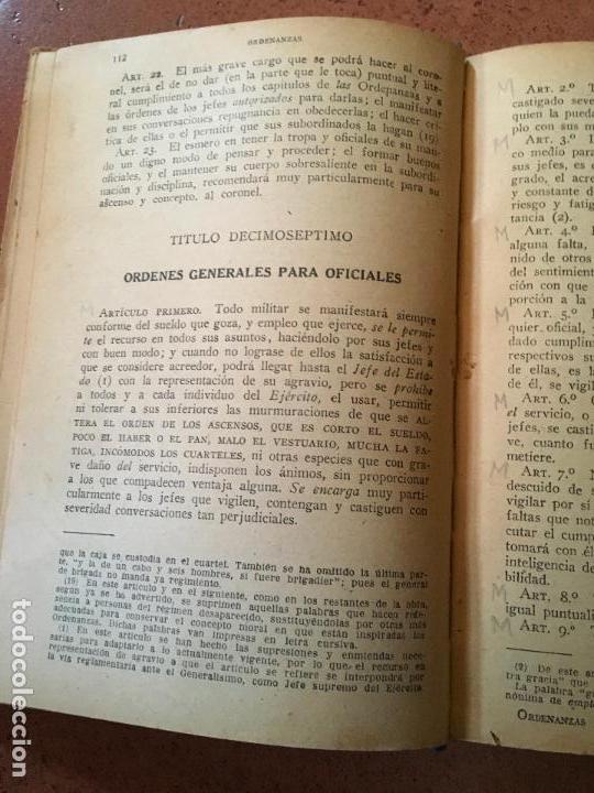 Libros: Ordenanzas del ejercito. 1944 - Foto 4