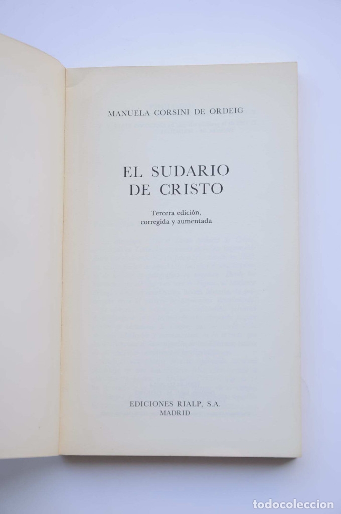 Libros: El sudario de Cristo - CORSINI DE ORDEIG, Manuela - Foto 2