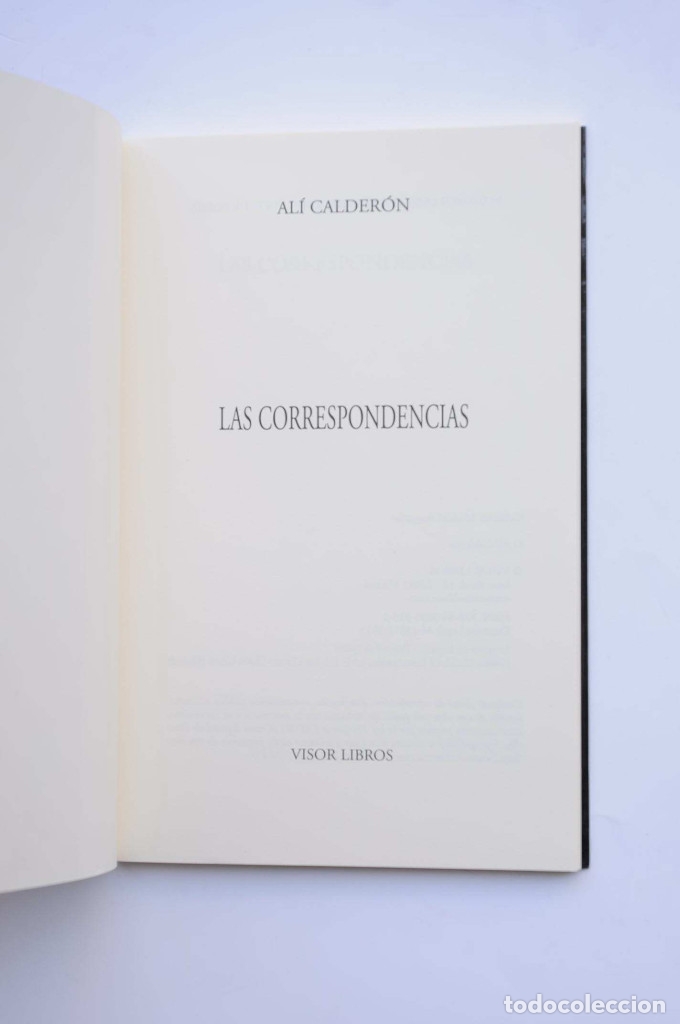Libros: Las correspondencias - CALDER&Oacute;N, Al&iacute; - Foto 2