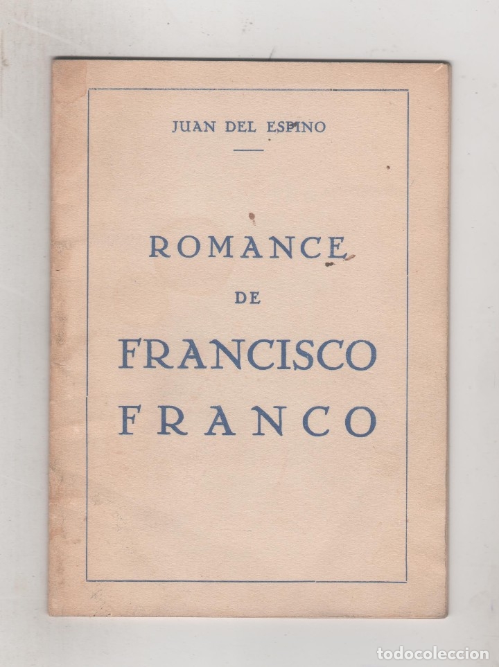 Libros: Romance de Francisco Franco. - ESPINO, Juan del: - Foto 1