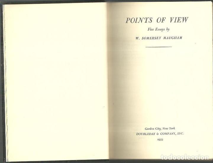 Libros: POINTS OF VIEW. FIVE ESSAYS. - SOMERSET MAUGHAM, William. - Foto 1