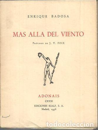 Libros: MAS ALLA DEL VIENTO. - BADOSA, Enrique. - Foto 1