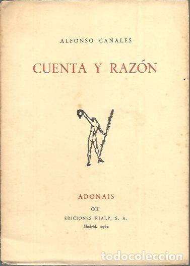 Libros: CUENTA Y RAZON. - CANALES, Alfonso. - Foto 1