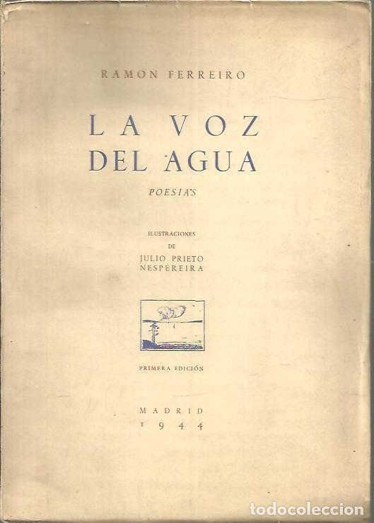 Libros: LA VOZ DEL AGUA. - FERREIRO, Ram&oacute;n. - Foto 1