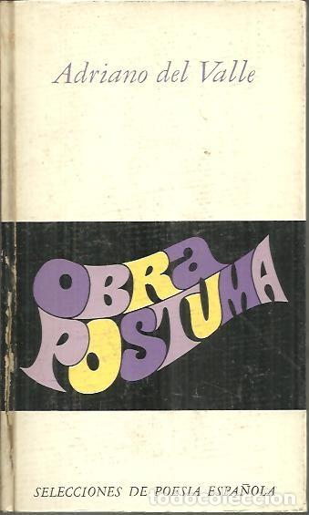 Libros: OBRA POSTUMA. - VALLE, Adriano del. - Foto 1