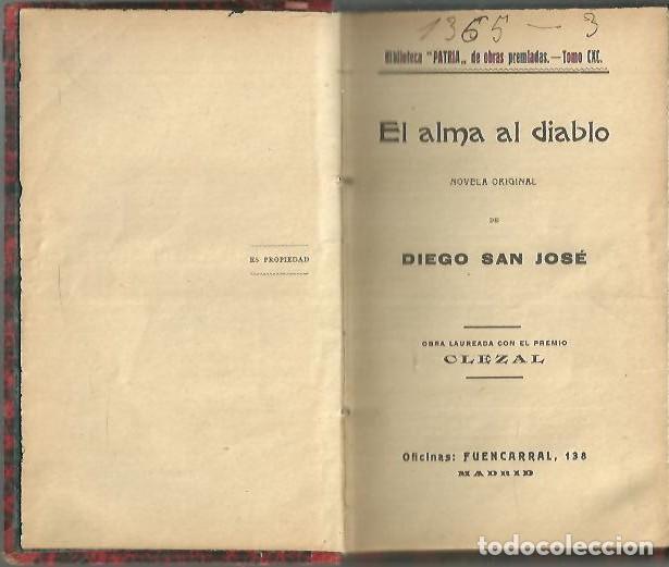 Libros: EL ALMA AL DIABLO. - SAN JOSE, Diego. - Foto 1