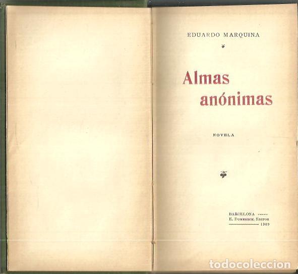Libros: ALMAS ANONIMAS. - MARQUINA, Eduardo. - Foto 1