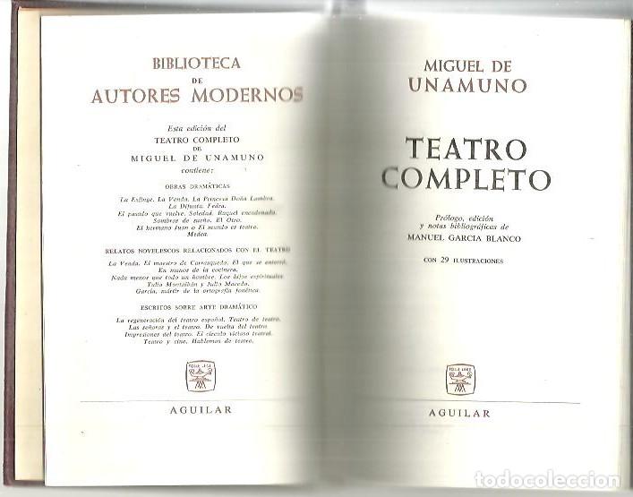 Libros: TEATRO COMPLETO. - UNAMUNO, Miguel de. - Foto 1