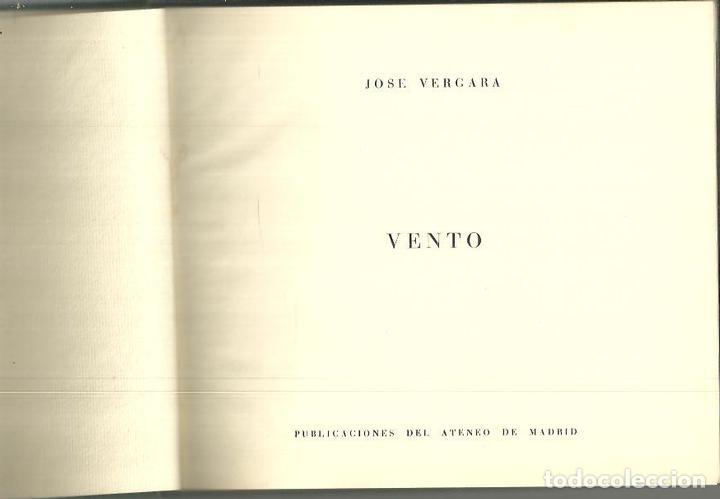 Libros: VENTO. - VERGARA, Jos&eacute;. - Foto 1
