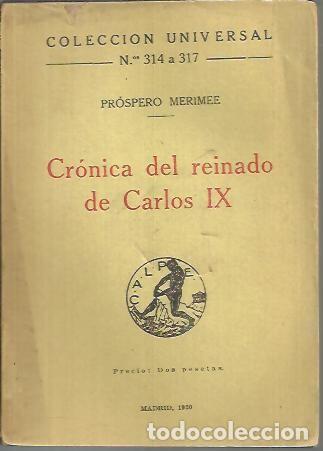 Libros: CRONICA DEL REINADO DE CARLOS IX. - MERIMEE, Pr&oacute;spero. - Foto 1