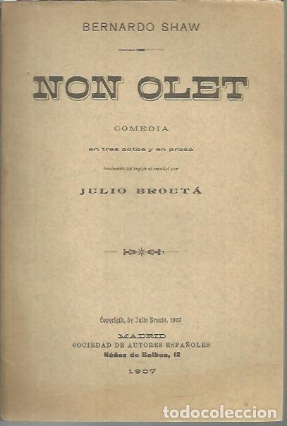 Libros: NON OLET. - SHAW, Bernardo. - Foto 1