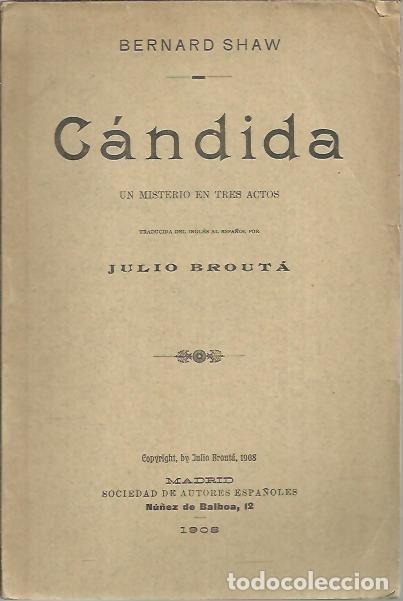 Libros: CANDIDA. - SHAW, Bernard. - Foto 1