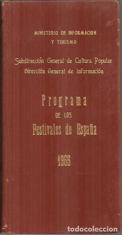 Libros: PROGRAMA DE LOS FESTIVALES DE ESPA&Ntilde;A. 1965. - AA.VV. - Foto 1