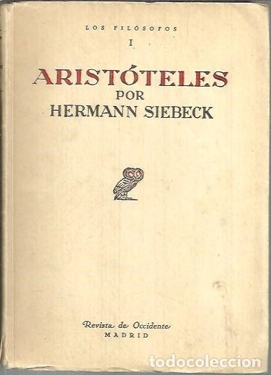 Libros: ARISTOTELES. - SIEBECK, Hermann. - Foto 1