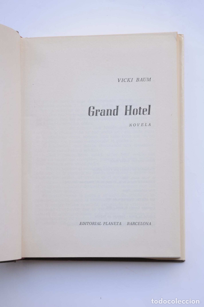 Libros: Grand Hotel - BAUM, Vicky - Foto 3