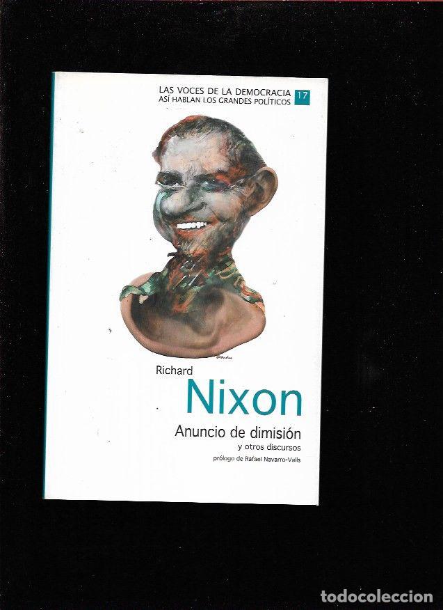 Libros: ANUNCIO DE DIMISION Y OTROS DISCURSOS - NIXON, RICHARD - Foto 1
