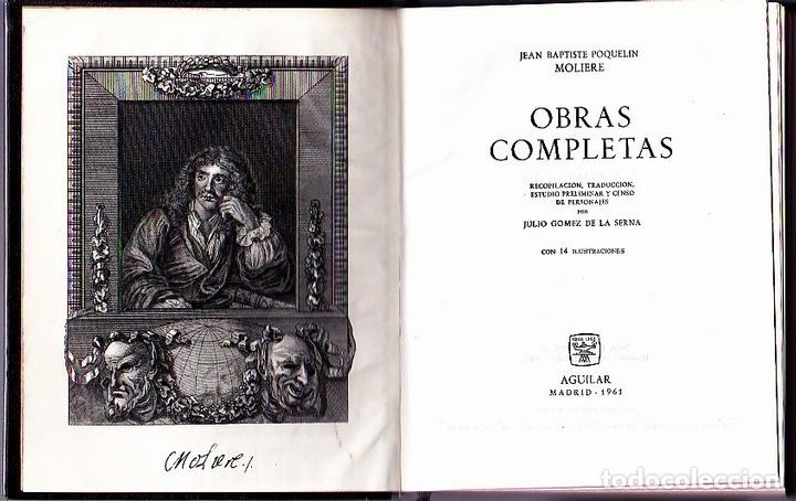 Libros: OBRAS COMPLETAS. - POQUELIN MOLIERE, J.B. - Foto 1