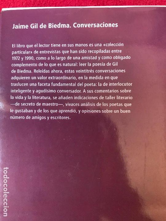 Libros: Conversaciones. Jaime Gil de Biedma. El Aleph. 2002 - Foto 2