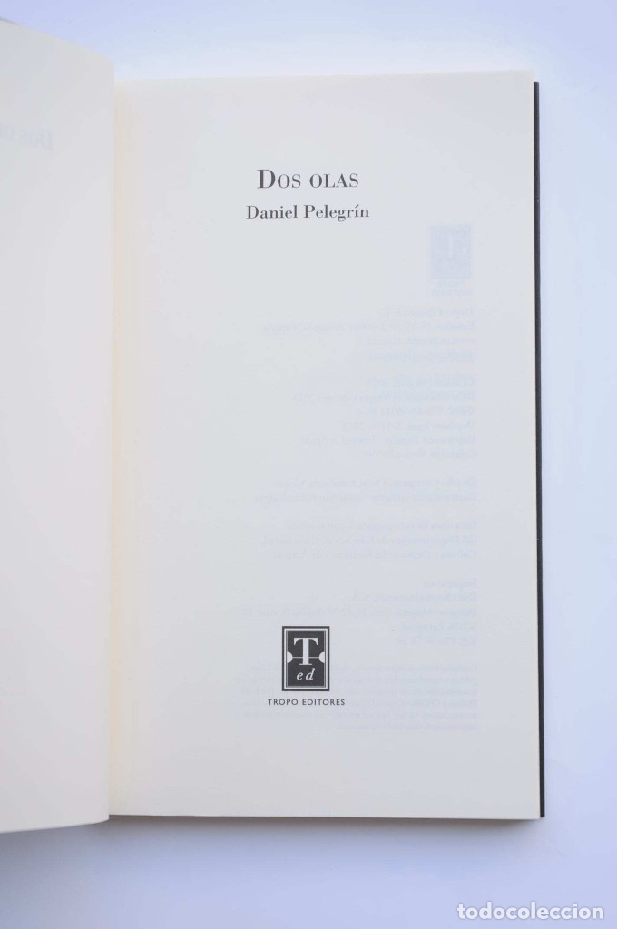 Libros: Dos olas - PELEGR&Iacute;N, Daniel - Foto 2