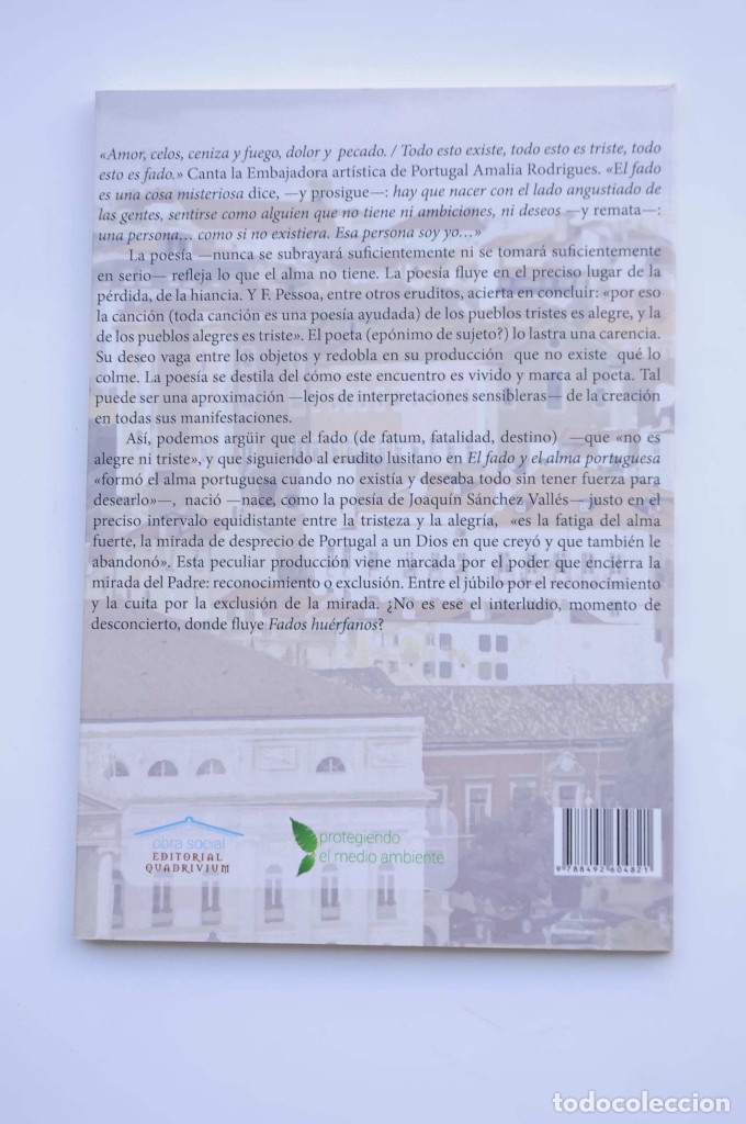 Libros: Fados huerfanos - S&Aacute;NCHEZ VALL&Eacute;S, Joaqu&iacute;n - Foto 4