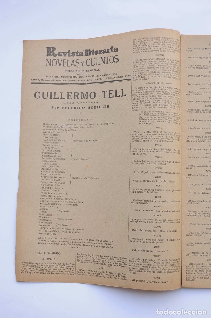 Libros: Guillermo Tell - SCHILLER, Friedrich - Foto 2