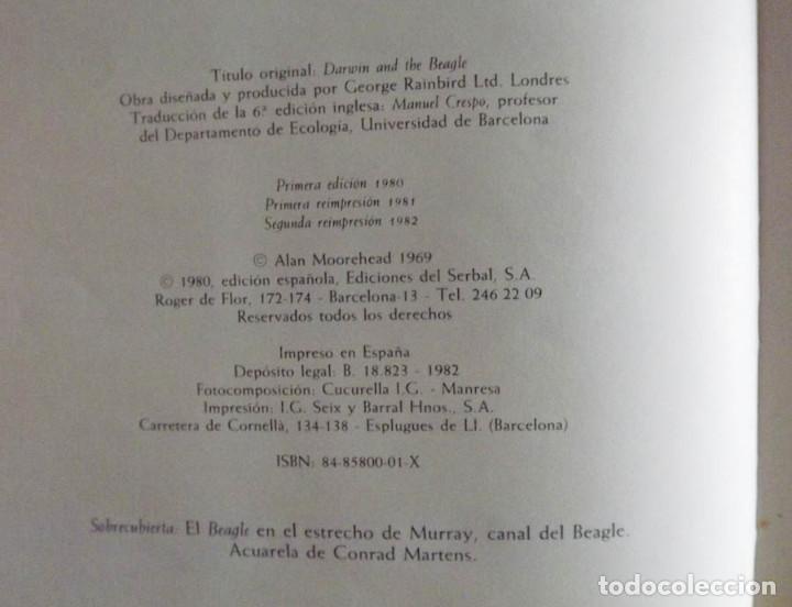Libros: Darwin, La Expedici&oacute;n del Beagle (1831-1836) Alan Moorehead, Ediciones del Serbal, 1982 - Foto 2