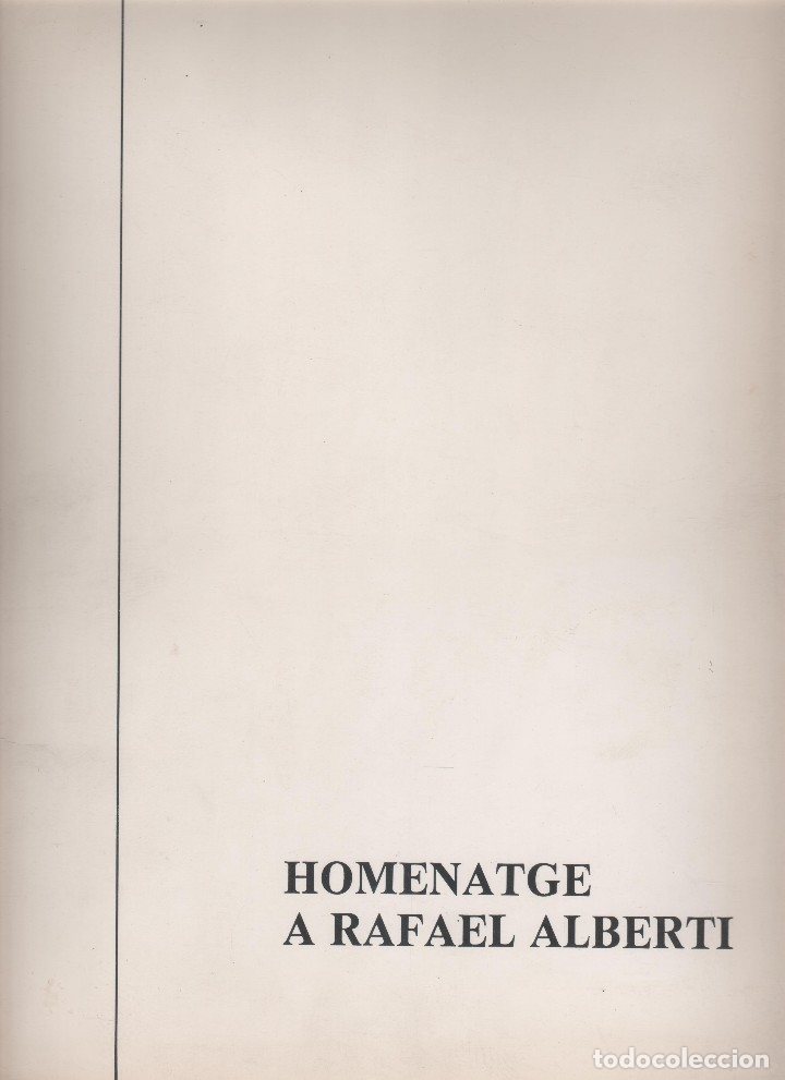Libros: HOMENATGE A RAFAEL ALBERTI. - VV.AA.: - Foto 1