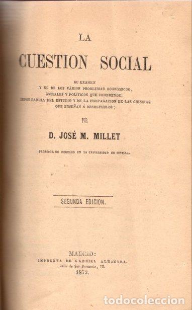 Libros: La cuesti&oacute;n social - Millet, Jos&eacute; M. - Foto 1