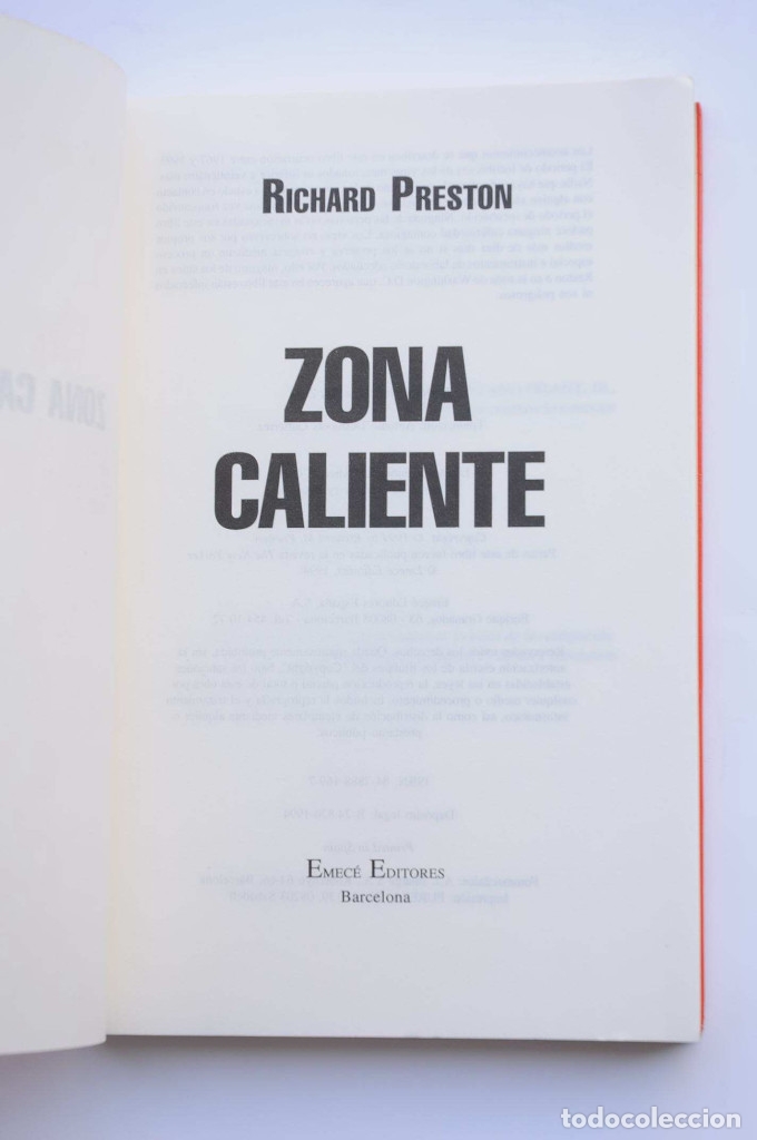 Libros: Zona caliente - PRESTON, Richard - Foto 2