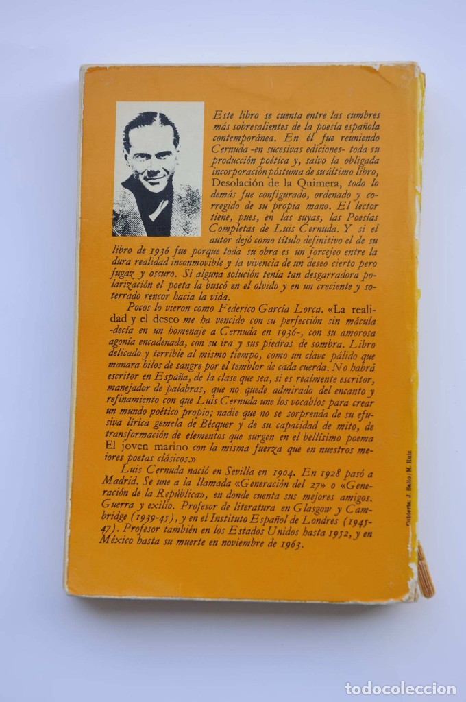 Libros: La realidad y el deseo, 1924 - 1962 - CERNUDA, Luis - Foto 3