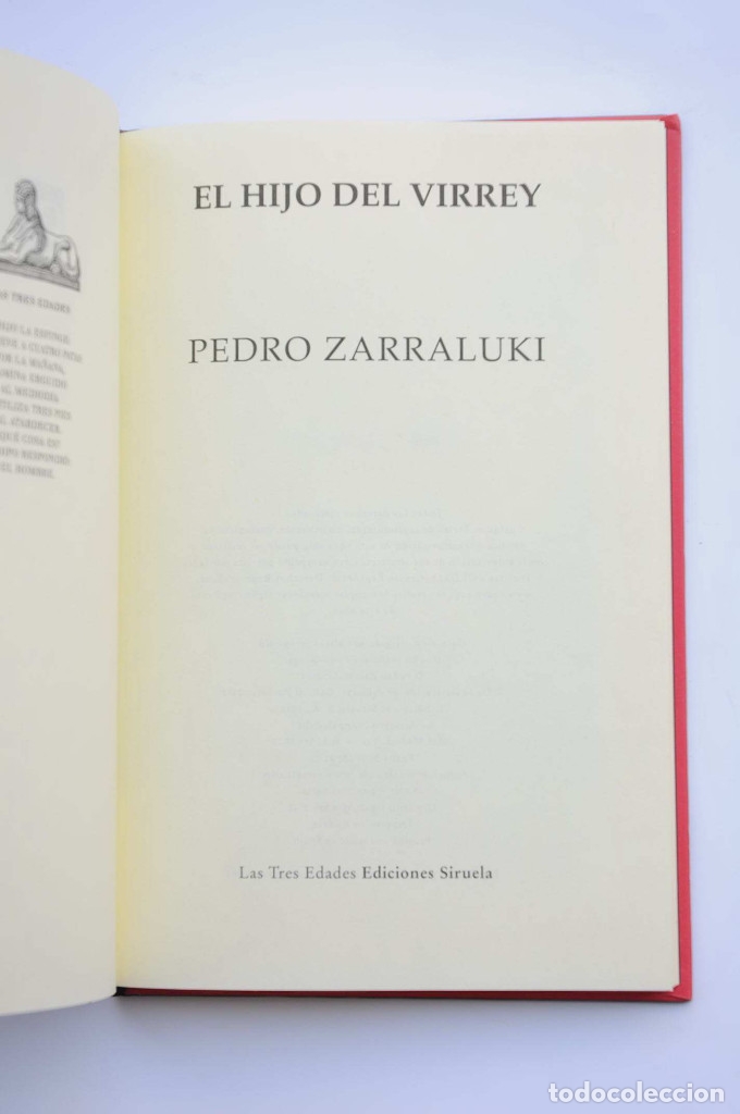 Libros: El hijo del virrey - ZARRALUKI, Pedro - Foto 2