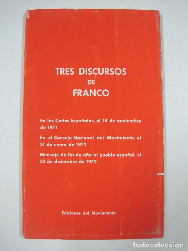 Libros: Tres discursos de Franco - Foto 1