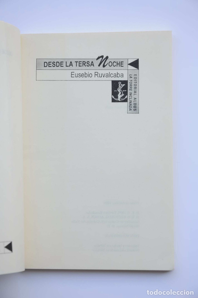 Libros: Desde la tersa noche - RUVALCABA, Eusebio - Foto 2
