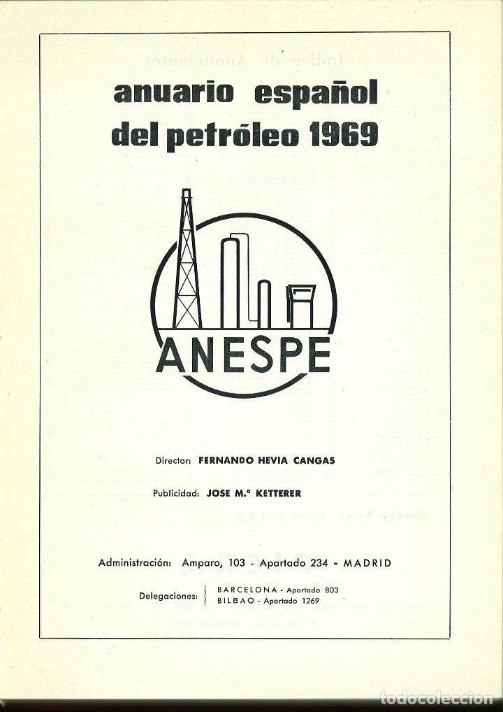 Libros: ANESPE. ANUARIO ESPA&Ntilde;OL DEL PETR&Oacute;LEO 1969. - Foto 2