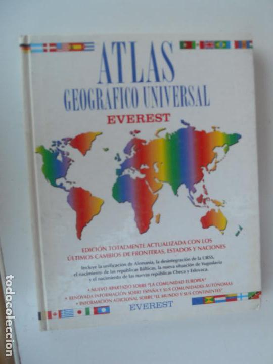 Libros: ATLAS GEOGR&Aacute;FICO UNIVERSAL EVEREST 1994. - Foto 1