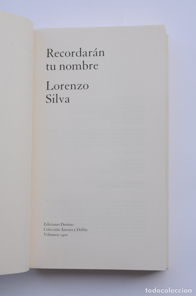 Libros: Recordar&aacute;n tu nombre - SILVA, Lorenzo - Foto 2