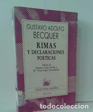 Libros: RIMAS Y DECLARACIONES PO&Eacute;TICAS - B&Eacute;CQUER, GUSTAVO ADOLFO - Foto 1