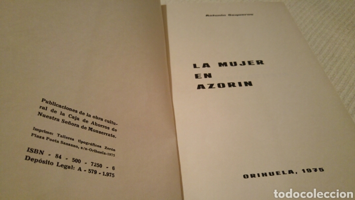 Libros: La mujer en Azor&iacute;n por Antonio Sequeros - Foto 2