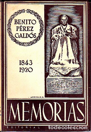 Libros: MEMORIAS 1843-1920. - PEREZ GALDOS, Benito. - Foto 1