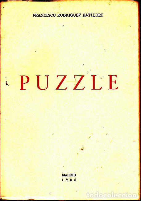 Libros: PUZZLE. - RODRIGUEZ BATLLORI, Francisco. - Foto 1
