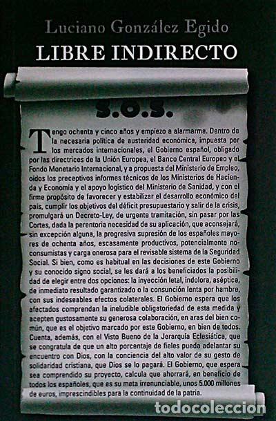 Libros: Libre indirecto - Luciano Gonz&aacute;lez Egido. - Foto 1